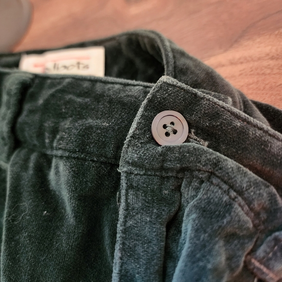 Vintage Talbots Emerald Green Velvet Slim Fit Jeans - Picture 7 of 11